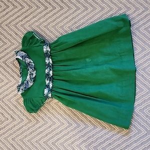 Little English Green Corduroy Dress